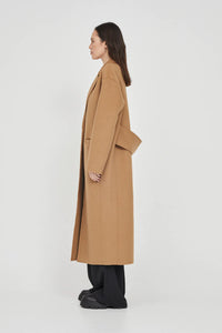 Pearson Double Faced Wool Coat - Camel