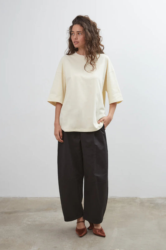 Boundary Double Layer Barrel Pant | Black
