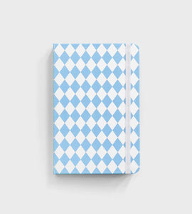 Hardcover Notebook Blue Diamonds
