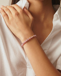 Love Bracelet with Madagascar Rose Quartz