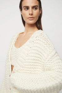 Mitford Handmade Knit Cardigan/ Winter White