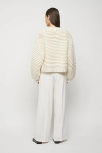 Mitford Handmade Knit Cardigan/ Winter White