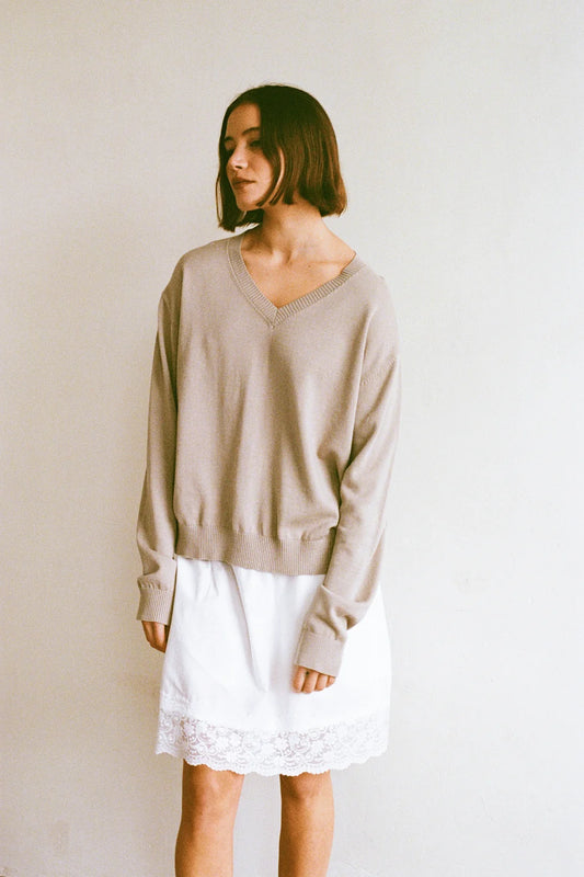 Studio Cotton V Neck | Gauze