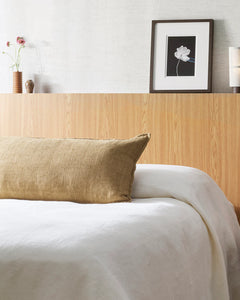 Flaxmill Lodge Cushion Feather Filled | Fenugreek 40 x 90cm