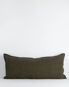 Flaxmill Lodge Cushion Feather Filled | Winter Moss 40 x 90cm