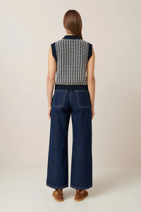 Grid Vest | Navy
