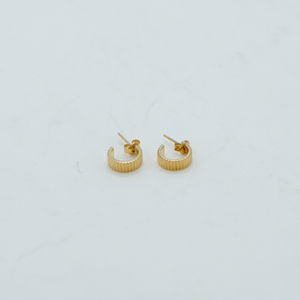 Lines Hoop Studs