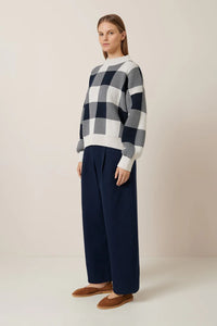 Otti Jumper | Navy Check