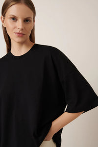 Oversized Boxy Tee | Black
