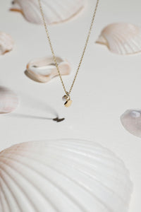 She Shell Necklace w Pearl - Silver