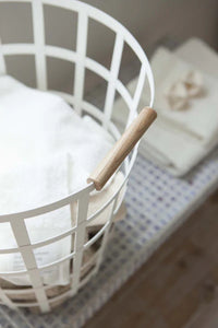 Tosca Laundry Basket Round - White