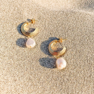 Aada Pearl Earrings - Gold by Silver Linings Collective | City Hall