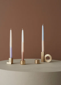 Baari Solid Brass Candleholder-Brushed Brass by Oyoy | City Hall