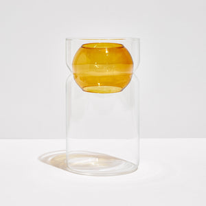 Balance Vase - Clear + Amber by Fazeek | City Hall