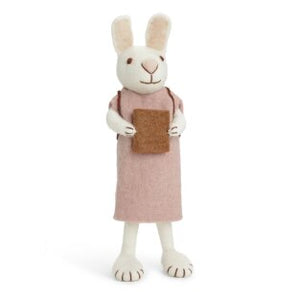 Big White Bunny with Lavender Dress and Book by En Gry & Sif | City Hall
