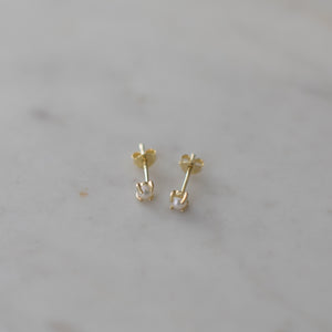 Mini Pearl Studs - Gold by Sophie | City Hall