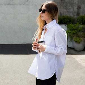 Oversized Shirt - White by Father Rabbit Apparel | City Hall