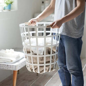 Tosca Laundry Basket Round - White